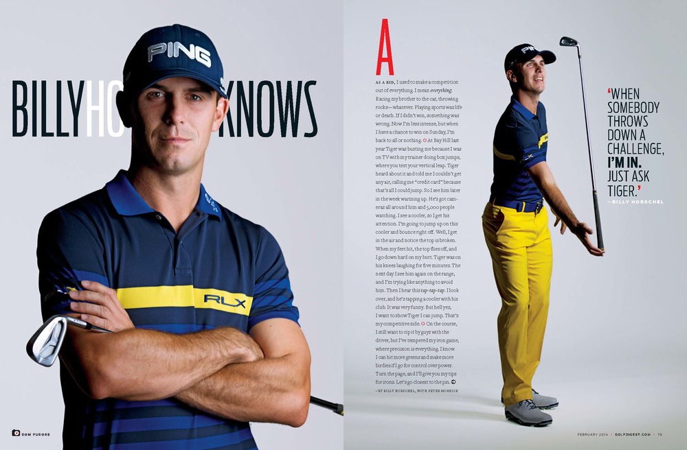 Billy Horschel Golf Digest spread by Tim Oliver