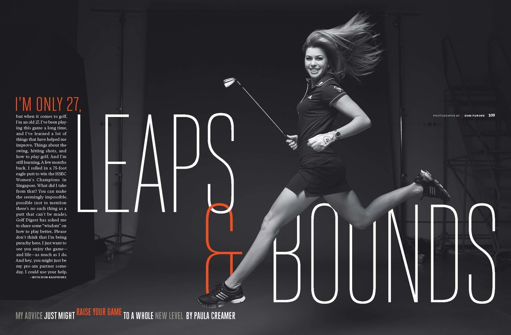 Paula Creamer Golf Digest spread by Tim Oliver